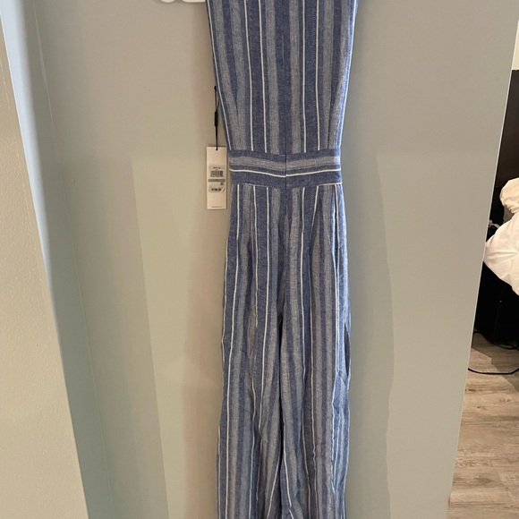 Calvin Klein Women's Blue and White Jumpsuit - Picture 3 of 3